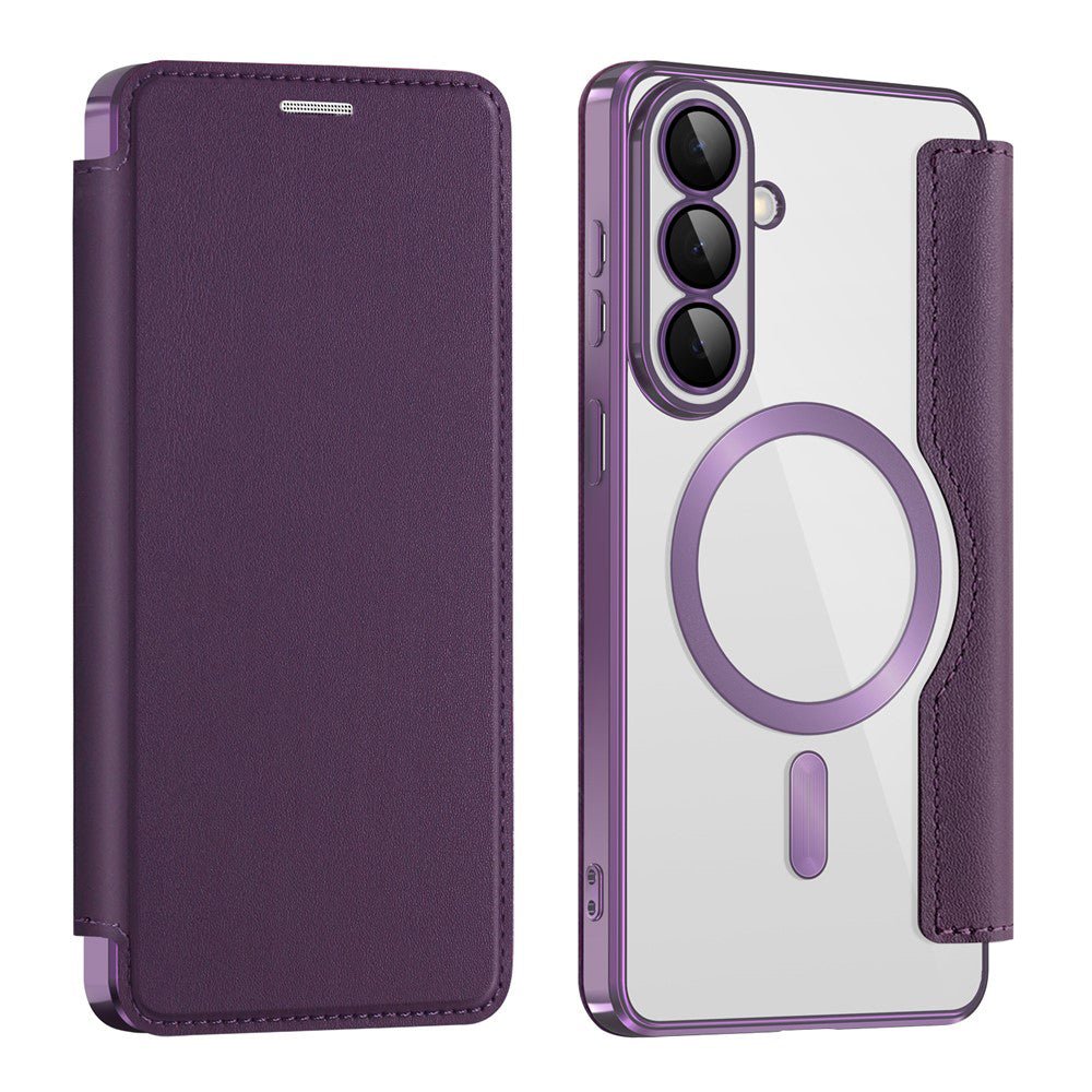 Techsuit Samsung Galaxy S26 - Θήκη Βιβλίο με MagSafe με Υποδοχές Καρτών και RFID Προστασία - SmartMag Book Case - Purple