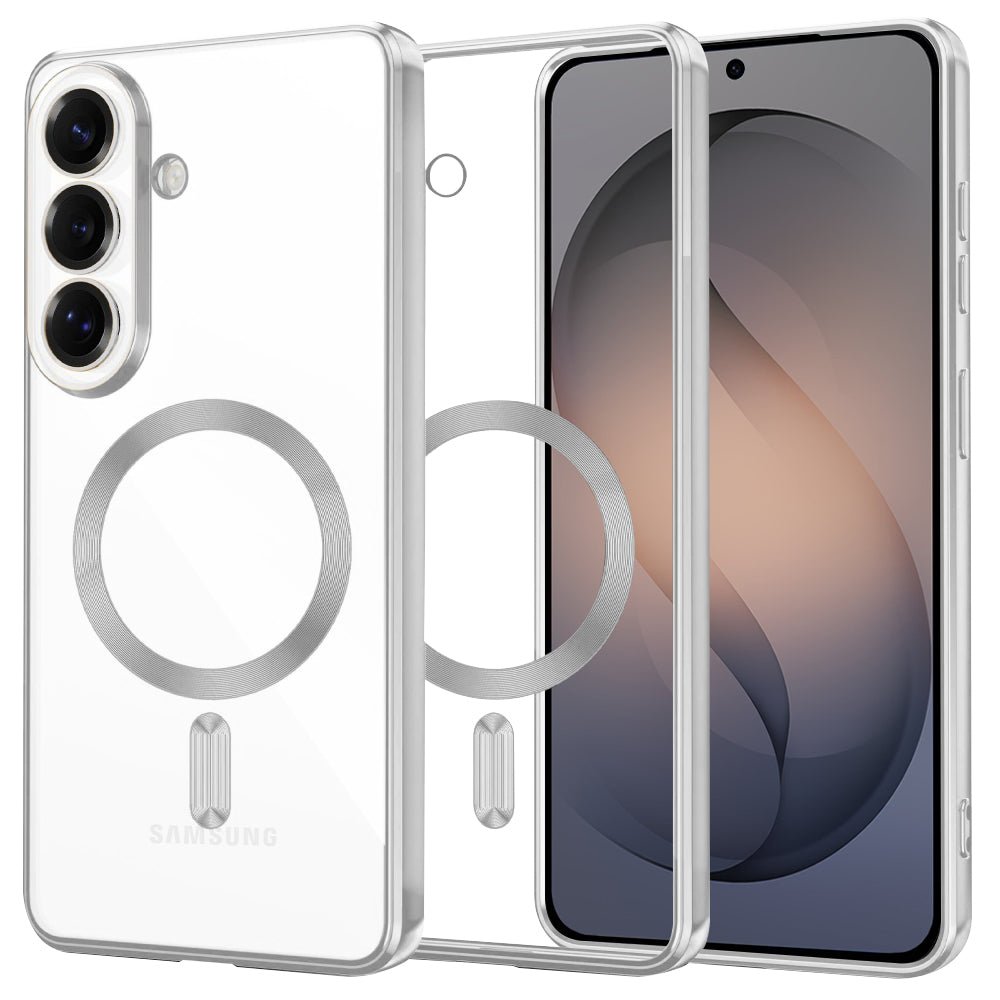 Techsuit Samsung Galaxy S26 - Θήκη Σιλικόνης - Luxury Crystal MagSafe - Silver / Clear