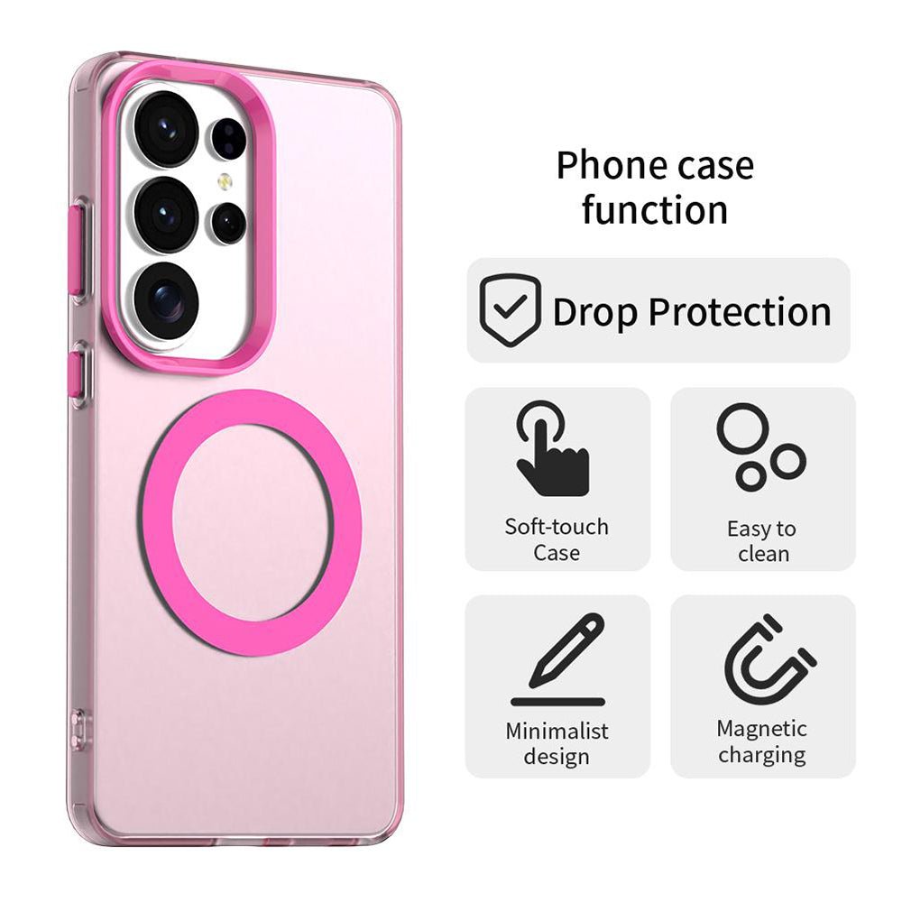 Techsuit Samsung Galaxy S26 Ultra - Σκληρή Θήκη με Πλαίσιο Σιλικόνης και MagSafe - CandyCase MagSafe - Pink