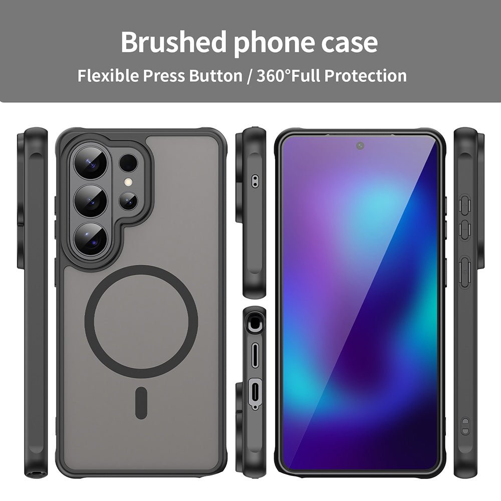 Techsuit Samsung Galaxy S26 Ultra - Σκληρή Θήκη με Πλαίσιο Σιλικόνης και MagSafe - HaloFrost II MagSafe - Black