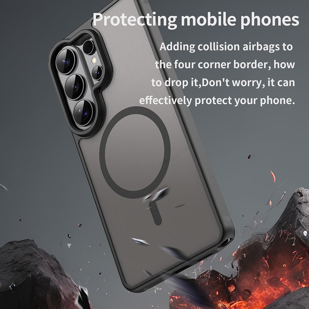 Techsuit Samsung Galaxy S26 Ultra - Σκληρή Θήκη με Πλαίσιο Σιλικόνης και MagSafe - HaloFrost II MagSafe - Black