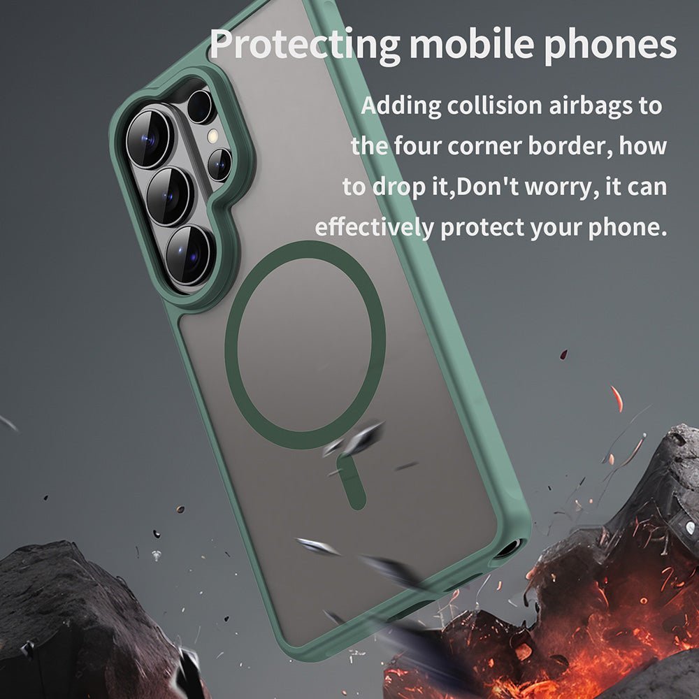 Techsuit Samsung Galaxy S26 Ultra - Σκληρή Θήκη με Πλαίσιο Σιλικόνης και MagSafe - HaloFrost II MagSafe - Green