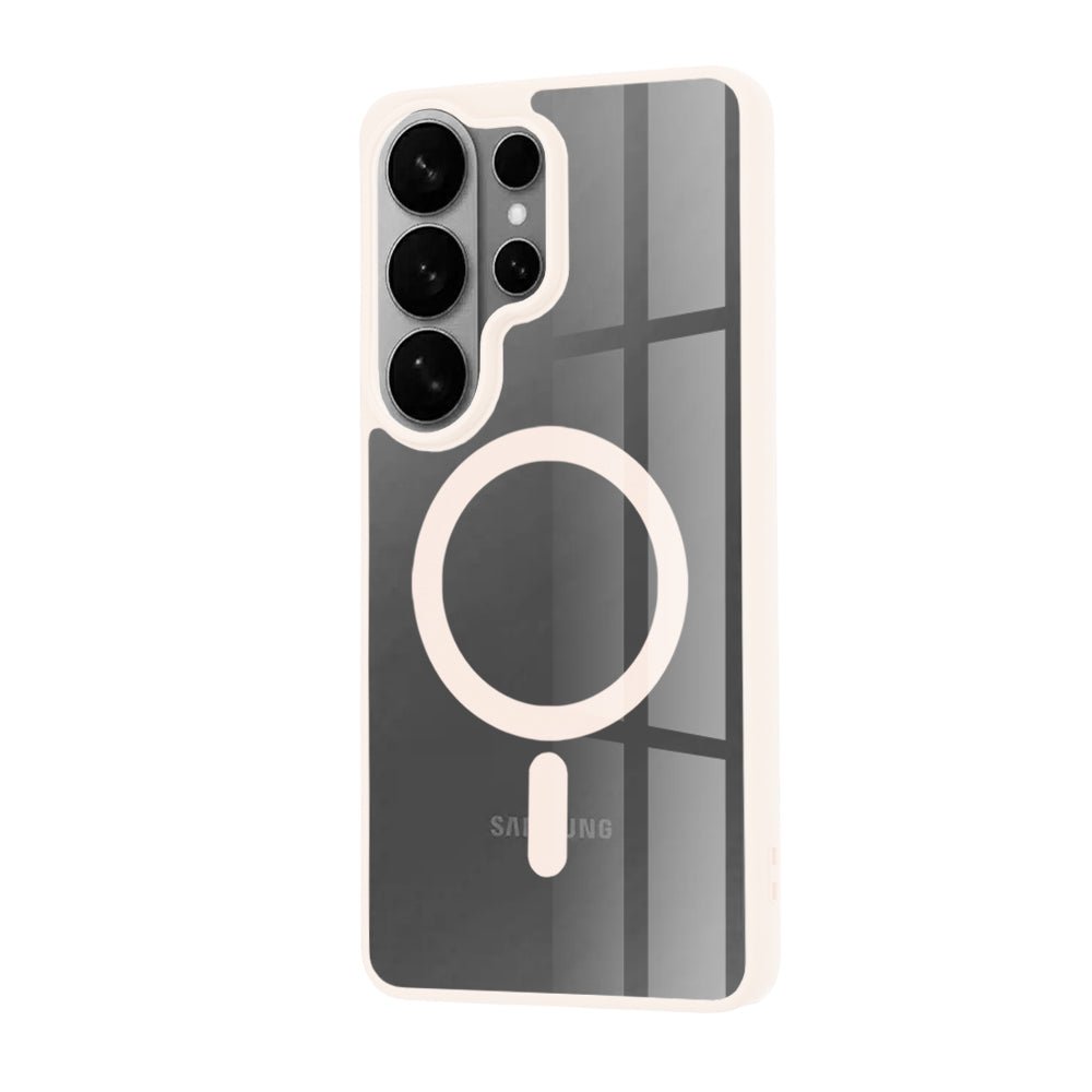 Techsuit Samsung Galaxy S26 Ultra - Σκληρή Θήκη με Πλαίσιο Σιλικόνης - MagSafe Pro - Clear / Nude Pink