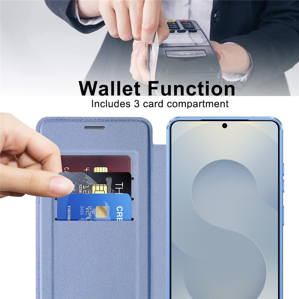Techsuit Samsung Galaxy S26 Ultra - Θήκη Βιβλίο με MagSafe με Υποδοχές Καρτών και RFID Προστασία - SmartMag Book Case - Light Blue