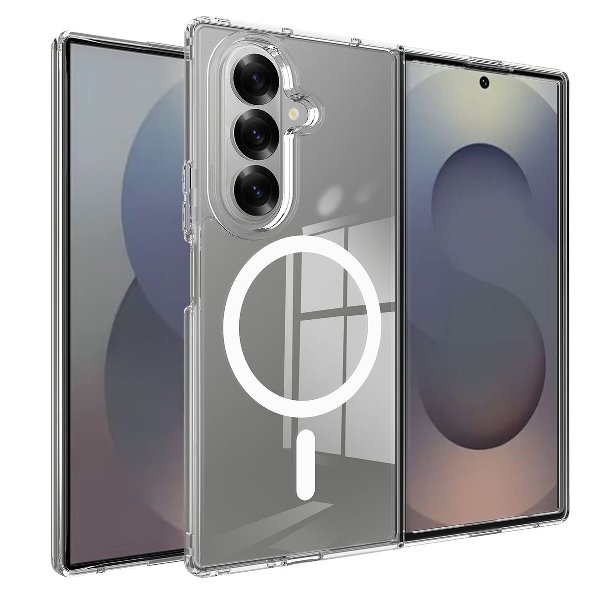 Techsuit Samsung Galaxy Z Fold8 Ultra - Σκληρή Θήκη MagSafe με Πλαίσιο Σιλικόνης - MagSafe Pro - Clear