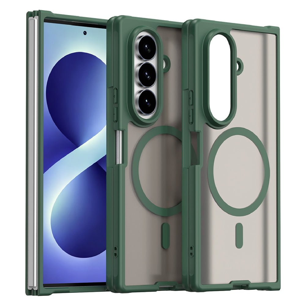 Techsuit Samsung Galaxy Z Fold8 Ultra - Σκληρή Θήκη με Πλαίσιο Σιλικόνης και MagSafe - HaloFrost II - Green