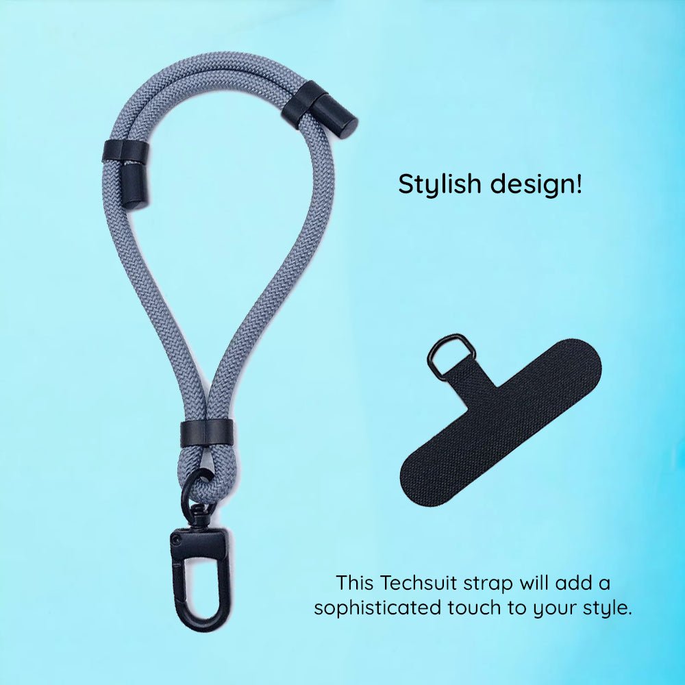 Techsuit Universal Λουράκι Καρπού για Θήκη Κινητού - RWS1 - 01 Rope Wrist Strap - Gunmetal Grey