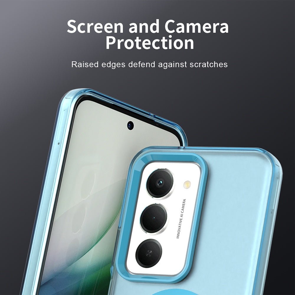Techsuit Xiaomi Redmi 15 4G / 5G - Σκληρή Θήκη με Πλαίσιο Σιλικόνης και MagSafe - CandyCase MagSafe - Blue