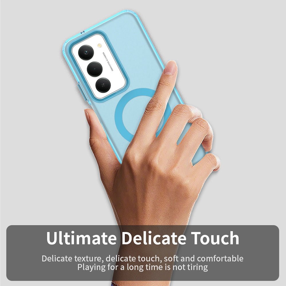 Techsuit Xiaomi Redmi 15 4G / 5G - Σκληρή Θήκη με Πλαίσιο Σιλικόνης και MagSafe - CandyCase MagSafe - Blue