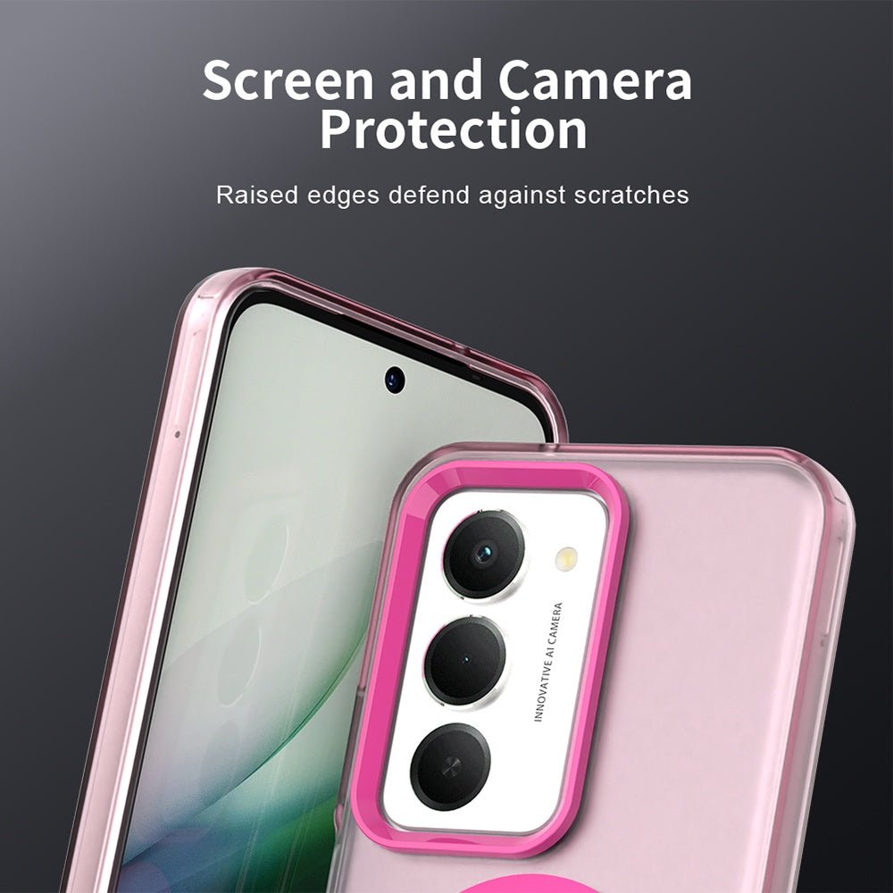 Techsuit Xiaomi Redmi 15 4G / 5G - Σκληρή Θήκη με Πλαίσιο Σιλικόνης και MagSafe - CandyCase MagSafe - Pink