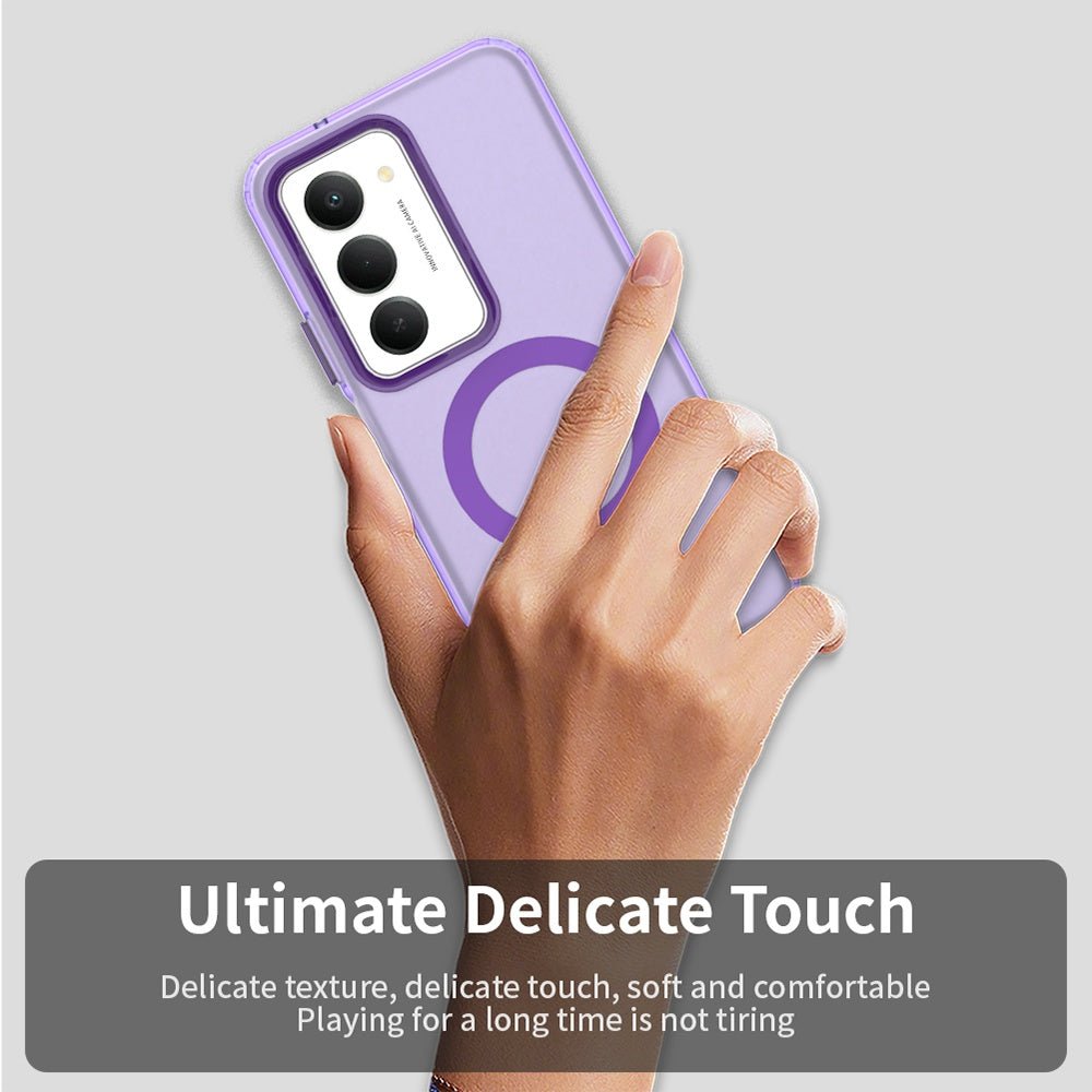 Techsuit Xiaomi Redmi 15 4G / 5G - Σκληρή Θήκη με Πλαίσιο Σιλικόνης και MagSafe - CandyCase MagSafe - Purple