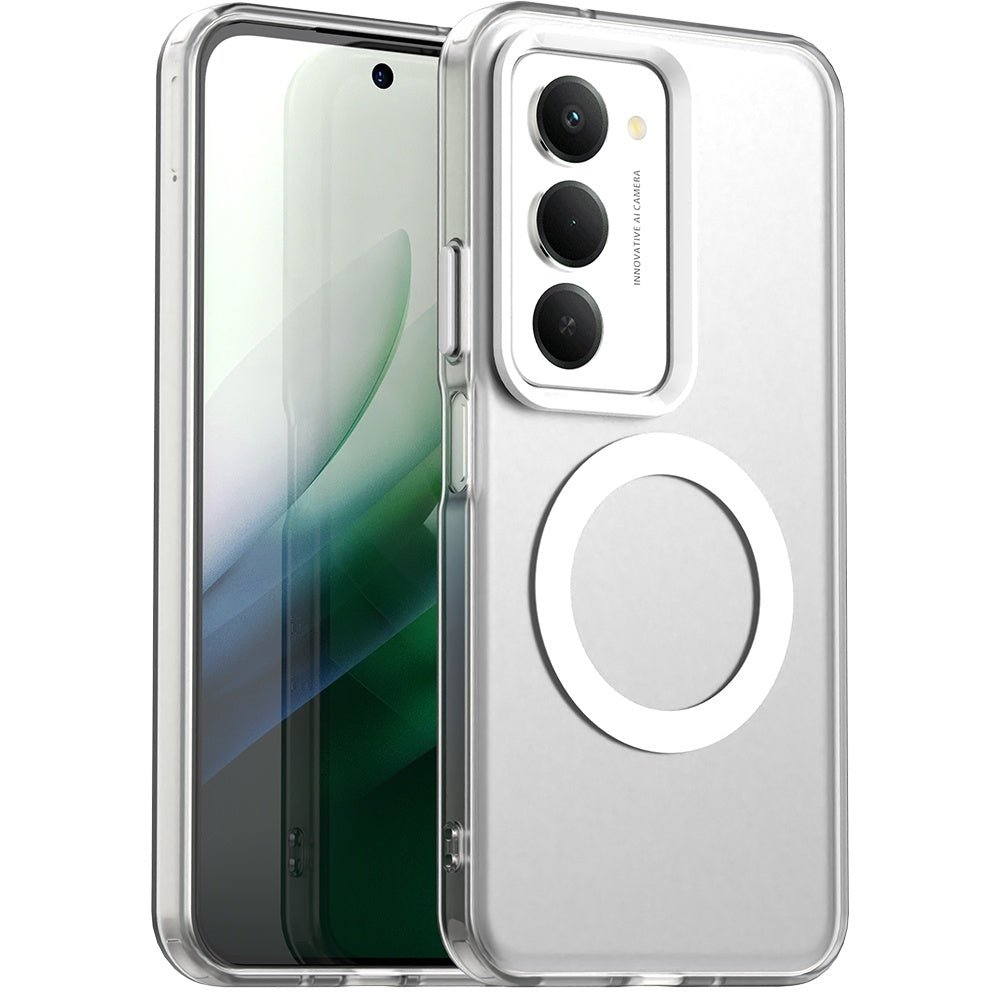 Techsuit Xiaomi Redmi 15 4G / 5G - Σκληρή Θήκη με Πλαίσιο Σιλικόνης και MagSafe - CandyCase MagSafe - White