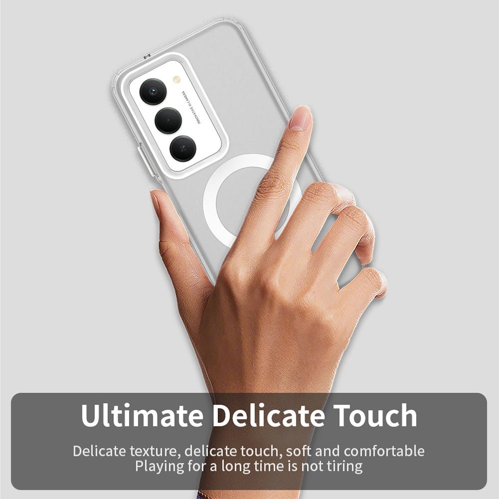 Techsuit Xiaomi Redmi 15 4G / 5G - Σκληρή Θήκη με Πλαίσιο Σιλικόνης και MagSafe - CandyCase MagSafe - White