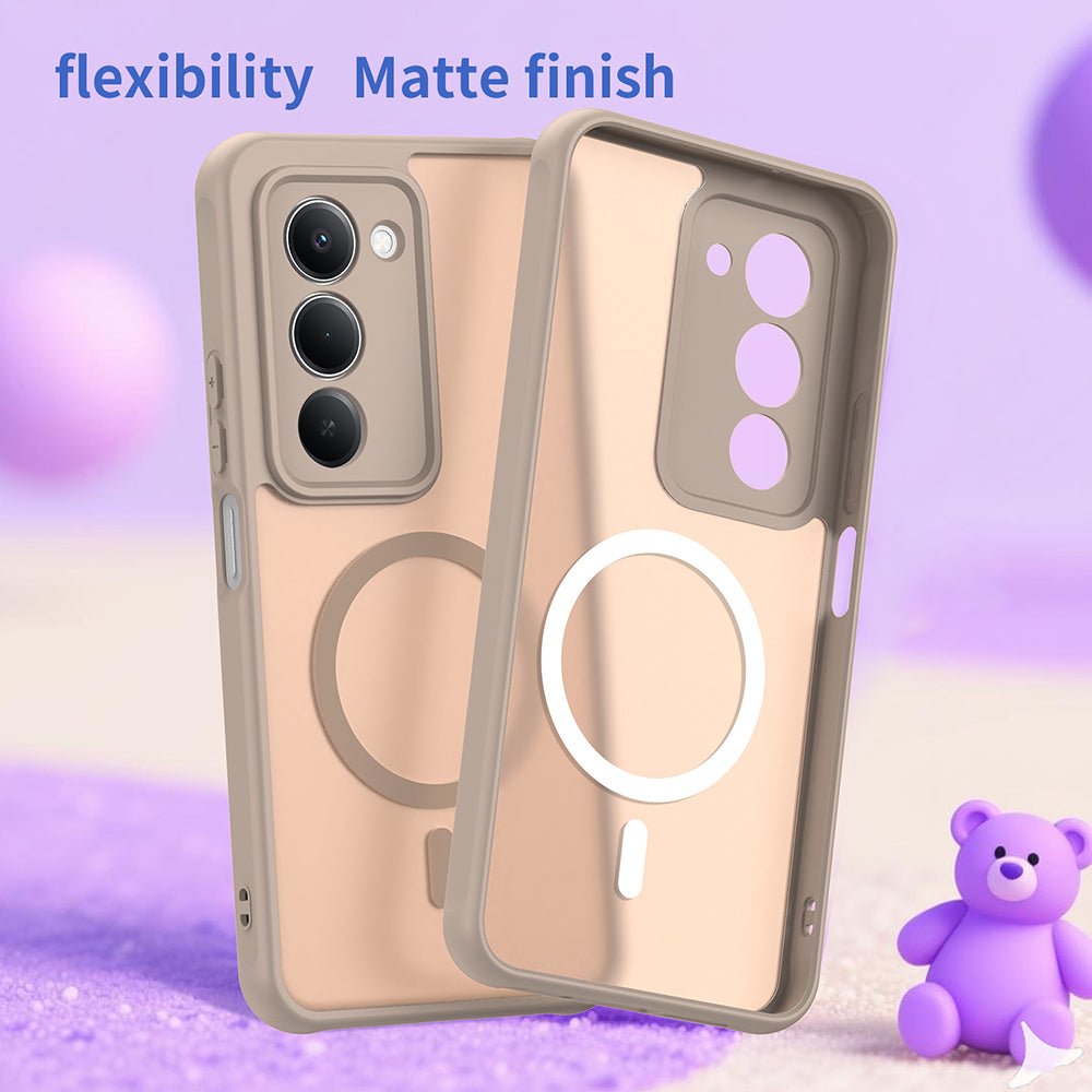 Techsuit Xiaomi Redmi 15 4G / 5G - Σκληρή Θήκη με Πλαίσιο Σιλικόνης και MagSafe - HaloFrost II MagSafe - Gold