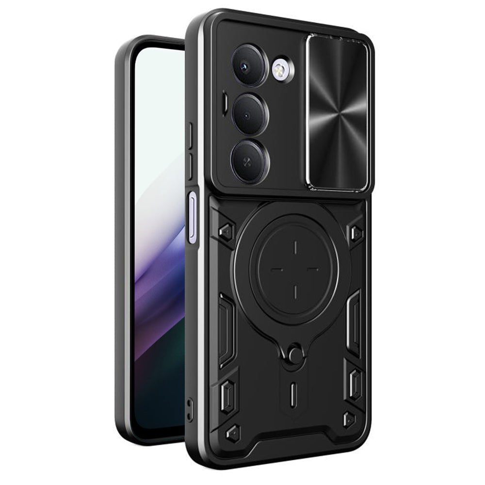 Techsuit Xiaomi Redmi 15 4G / 5G - Σκληρή Θήκη με Προστασία Καμερών και Δαχτυλίδι Συγκράτησης - CamGuard Pro - Black
