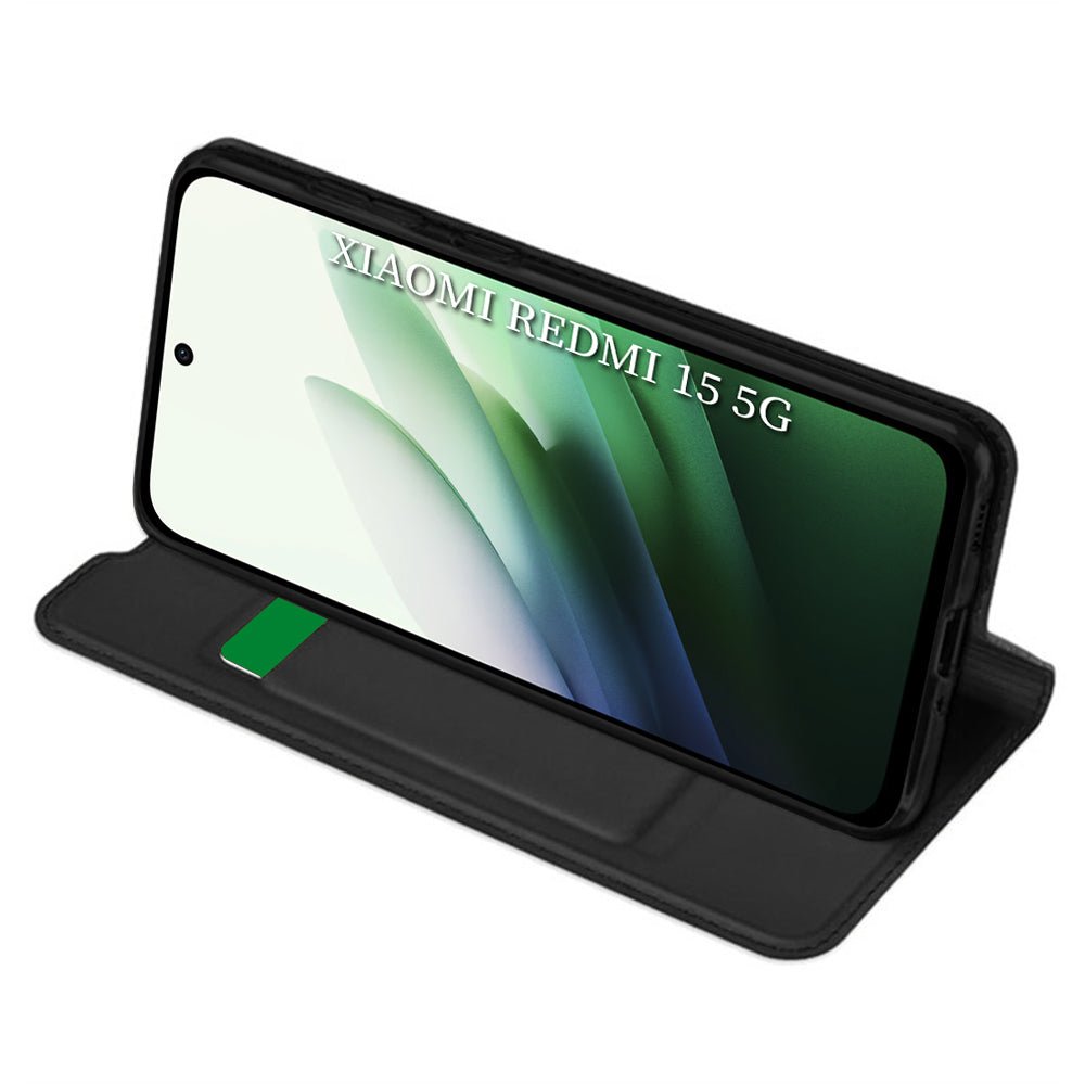 Techsuit Xiaomi Redmi 15 4G / 5G - Θήκη Βιβλίο - Magskin Book - Black