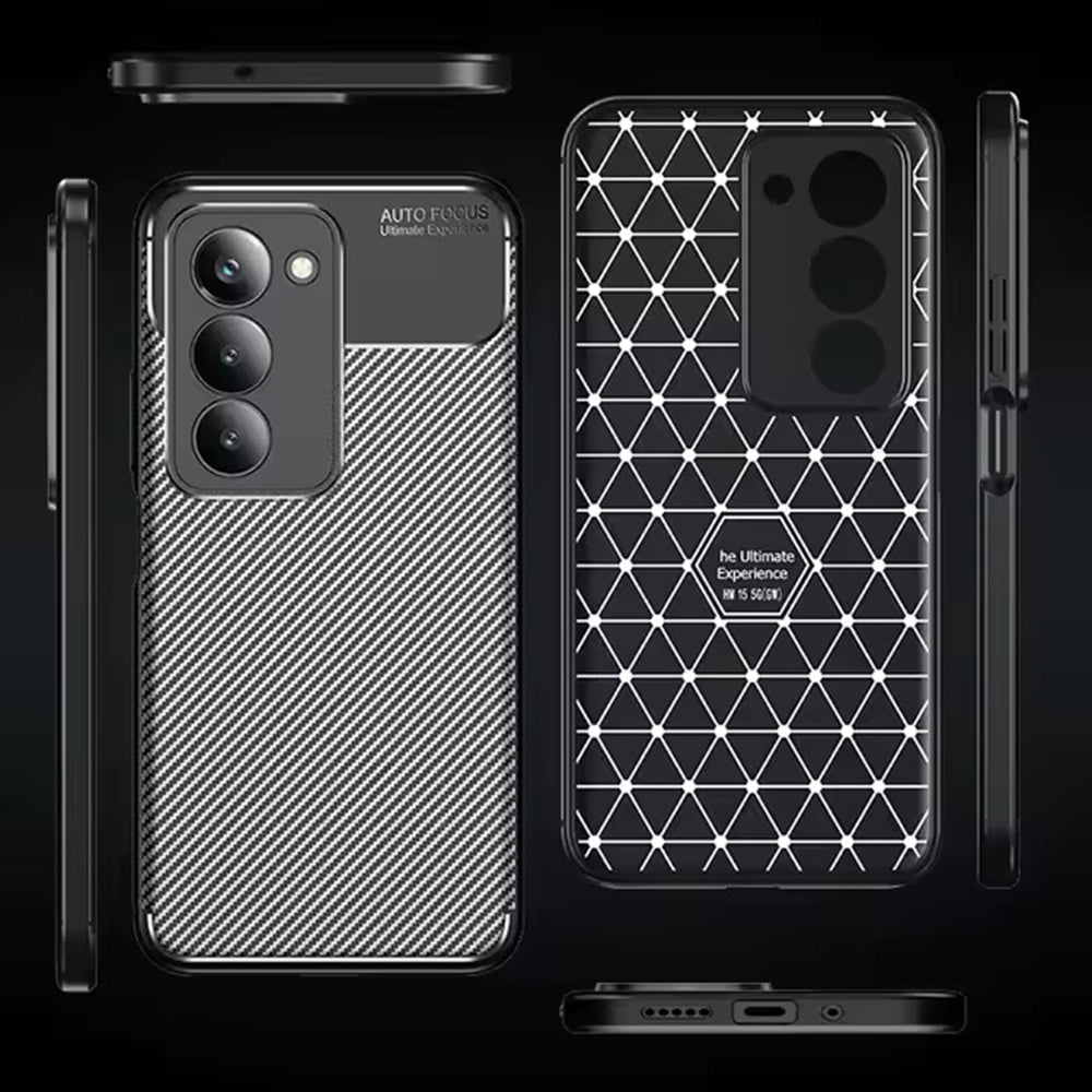 Techsuit Xiaomi Redmi 15 4G / 5G - Θήκη Σιλικόνης TPU - CarbonFiber - Black