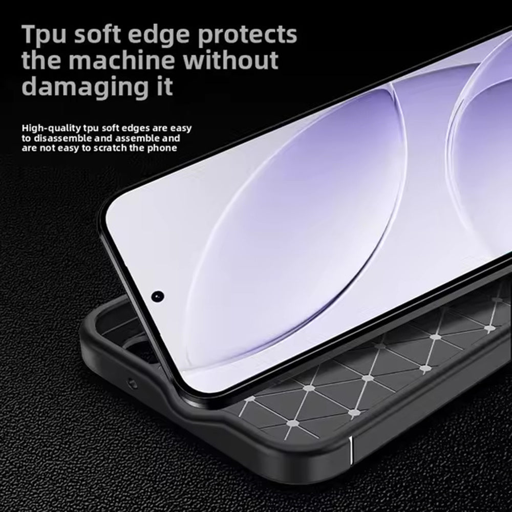 Techsuit Xiaomi Redmi 15 4G / 5G - Θήκη Σιλικόνης TPU - CarbonFiber - Black