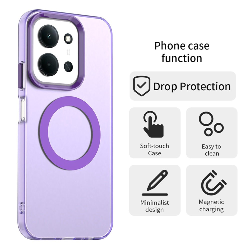 Techsuit Xiaomi Redmi 15C 4G / 5G / Poco C85 4G - Σκληρή Θήκη με Πλαίσιο Σιλικόνης και MagSafe - CandyCase MagSafe - Purple