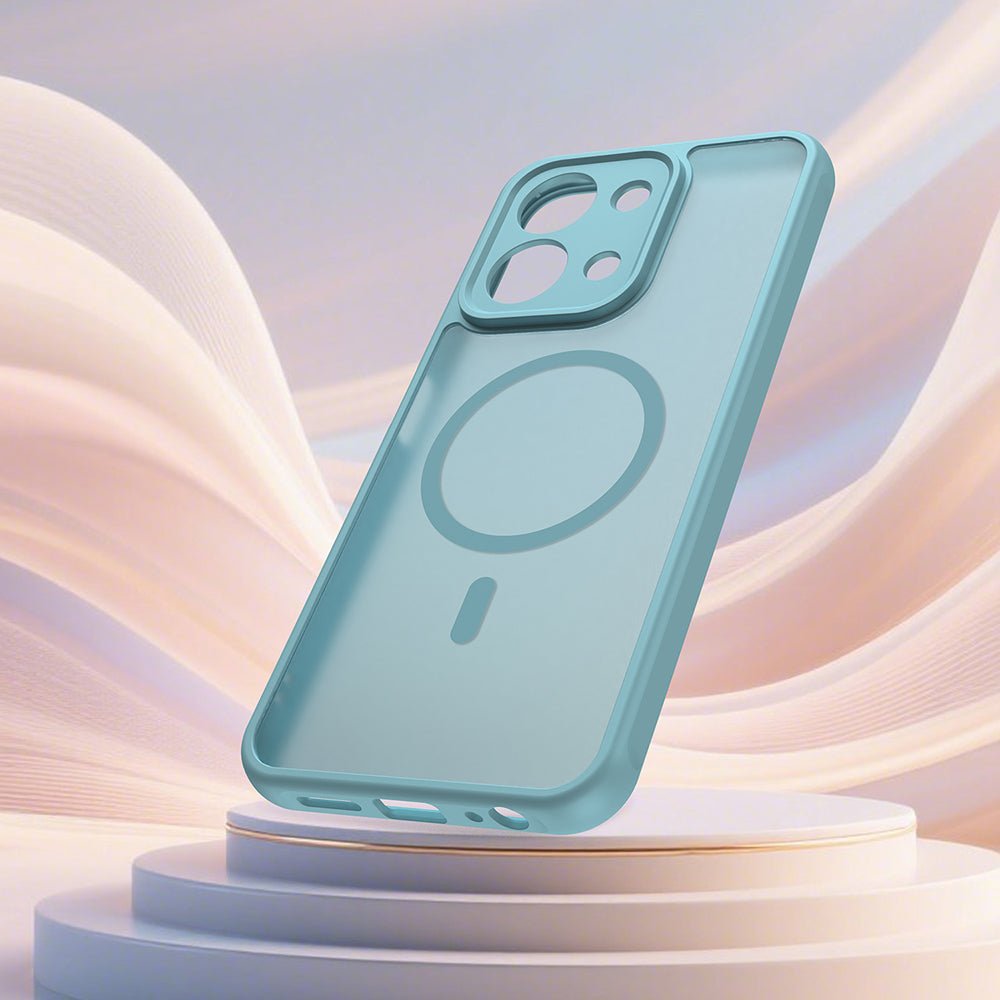 Techsuit Xiaomi Redmi 15C 4G / 5G - Σκληρή Θήκη με Πλαίσιο Σιλικόνης και MagSafe - HaloFrost II MagSafe - Mint Green