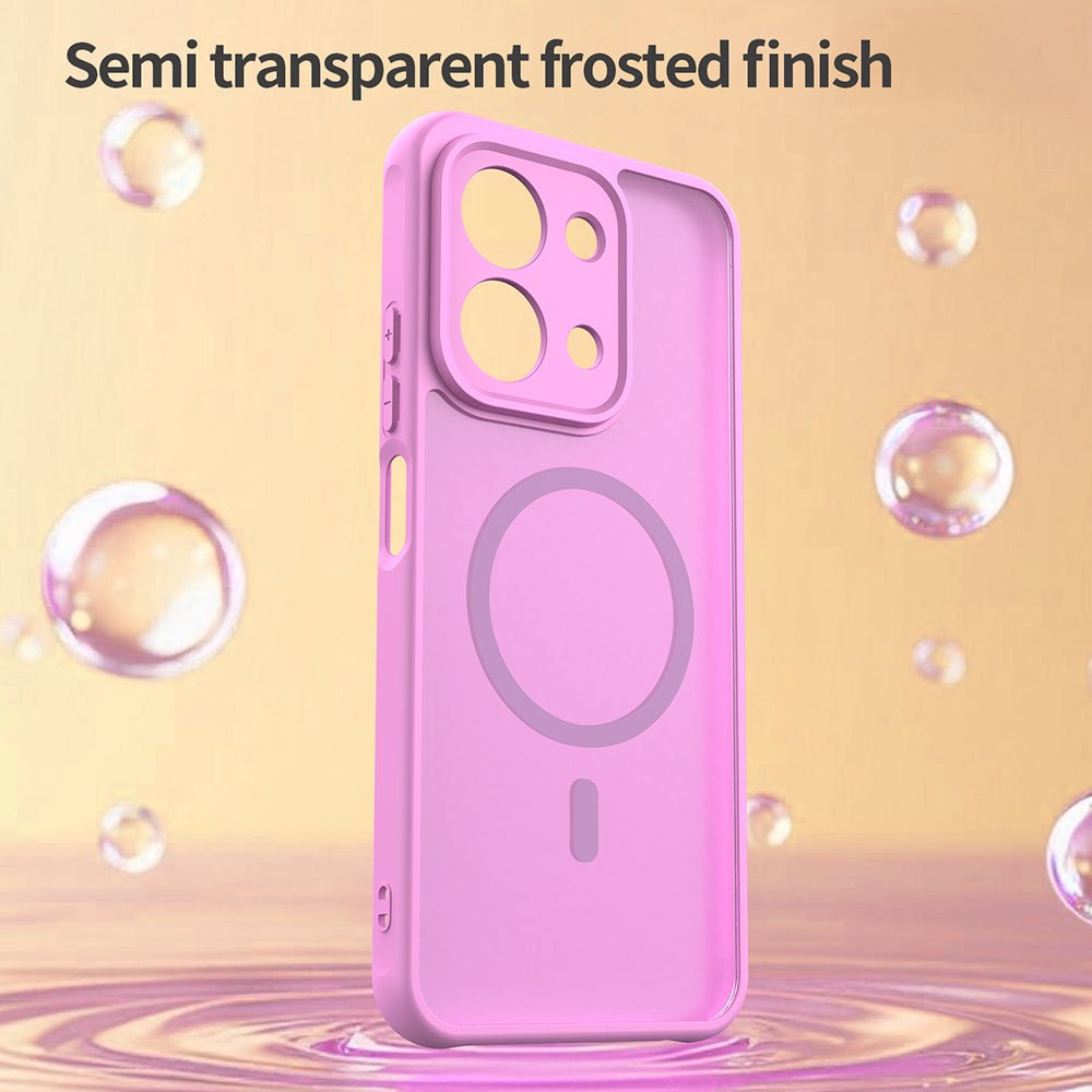 Techsuit Xiaomi Redmi 15C 4G / 5G - Σκληρή Θήκη με Πλαίσιο Σιλικόνης και MagSafe - HaloFrost II MagSafe - Pink