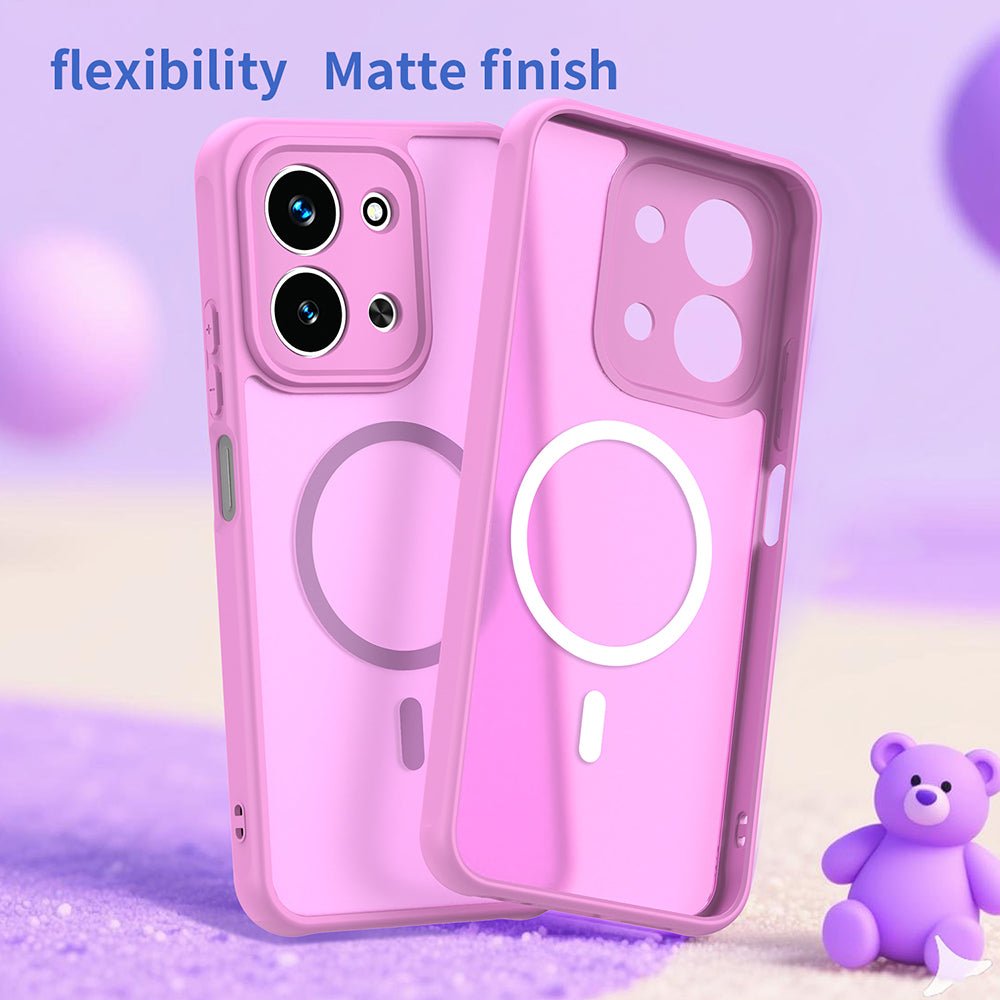 Techsuit Xiaomi Redmi 15C 4G / 5G - Σκληρή Θήκη με Πλαίσιο Σιλικόνης και MagSafe - HaloFrost II MagSafe - Pink