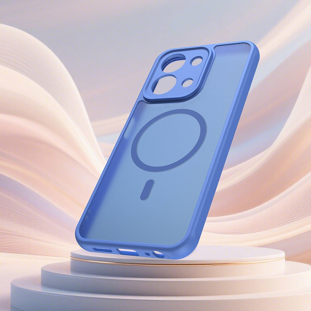 Techsuit Xiaomi Redmi 15C 4G / 5G - Σκληρή Θήκη με Πλαίσιο Σιλικόνης και MagSafe - HaloFrost II MagSafe - Sky Blue