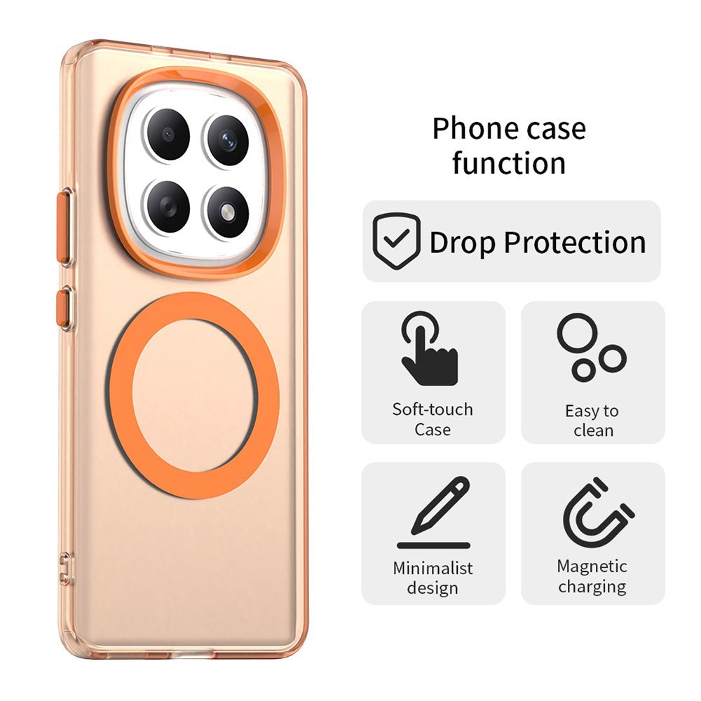 Techsuit Xiaomi Redmi Note 15 4G / 5G / Poco M8 5G - Σκληρή Θήκη με Πλαίσιο Σιλικόνης και MagSafe - CandyCase MagSafe - Orange