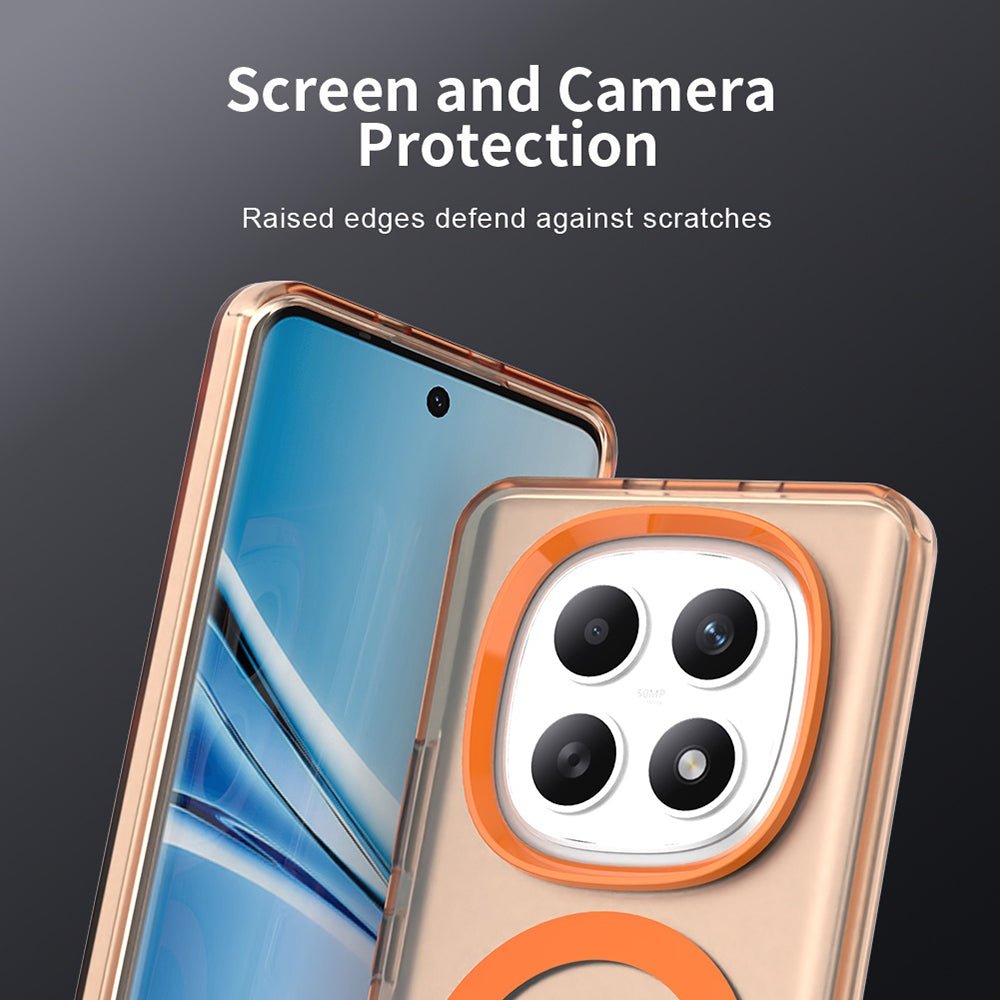 Techsuit Xiaomi Redmi Note 15 4G / 5G / Poco M8 5G - Σκληρή Θήκη με Πλαίσιο Σιλικόνης και MagSafe - CandyCase MagSafe - Orange
