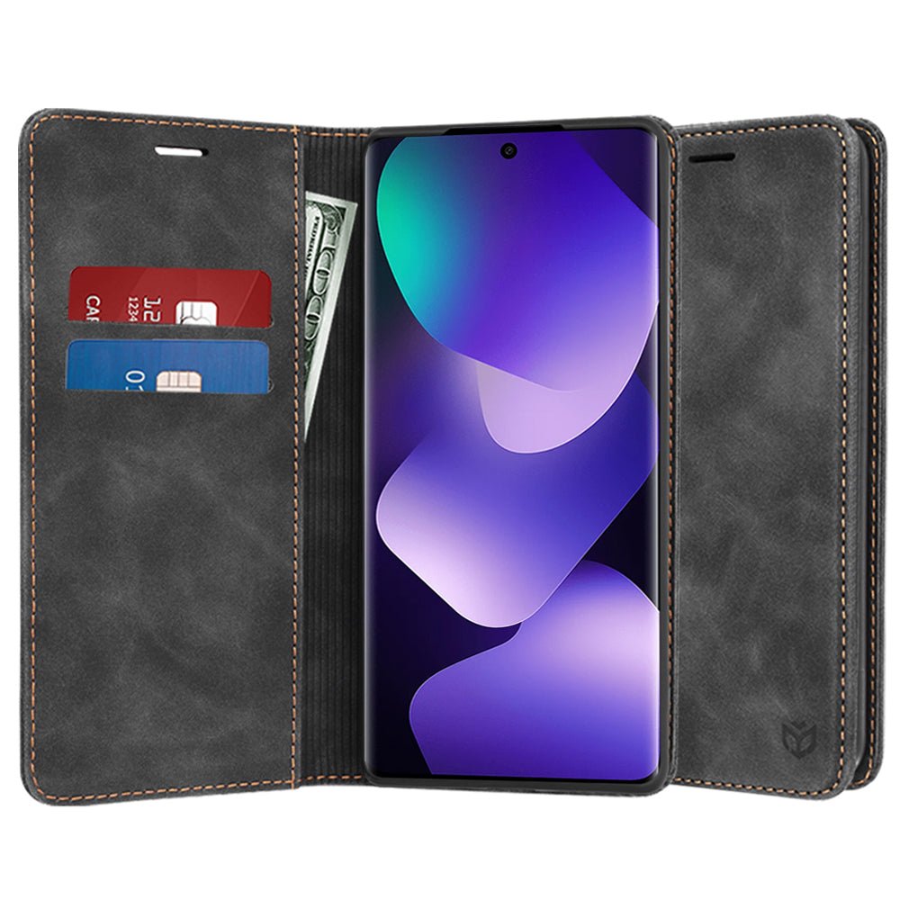 Techsuit Xiaomi Redmi Note 15 4G / 5G / Poco M8 5G - Θήκη Πορτοφόλι από Δερματίνη με Stand - Confy Cover - Black