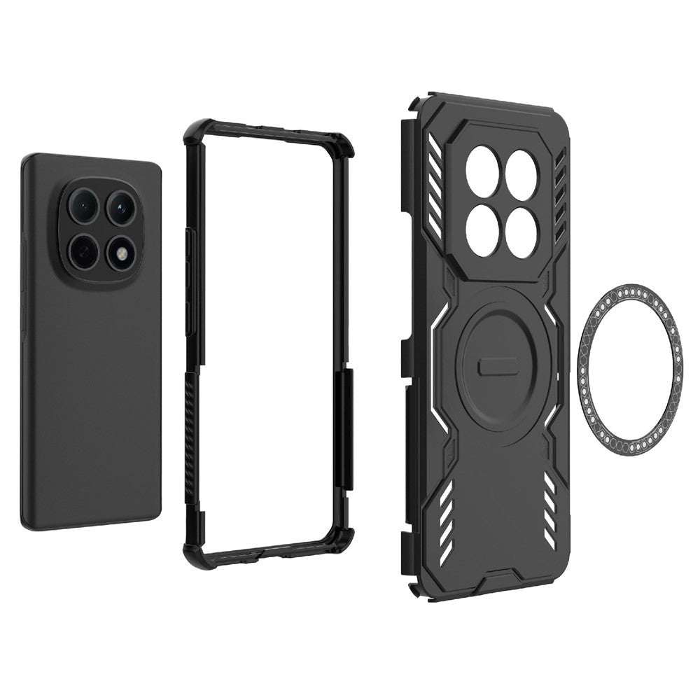 Techsuit Xiaomi Redmi Note 15 5G / Poco M8 5G - Σκληρή Θήκη με Πλαίσιο Σιλικόνης και MagSafe - ArmorMag - Black