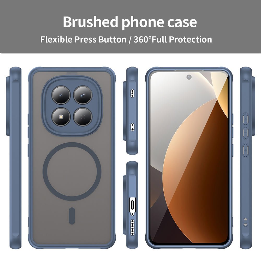 Techsuit Xiaomi Redmi Note 15 Pro 4G - Σκληρή Θήκη με Πλαίσιο Σιλικόνης και MagSafe - HaloFrost II MagSafe - Navy Blue