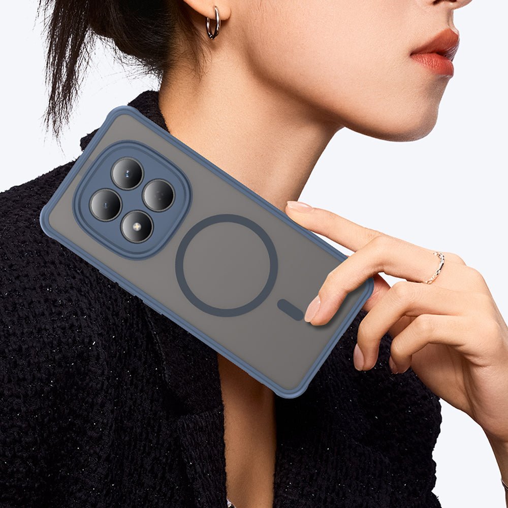 Techsuit Xiaomi Redmi Note 15 Pro 4G - Σκληρή Θήκη με Πλαίσιο Σιλικόνης και MagSafe - HaloFrost II MagSafe - Navy Blue