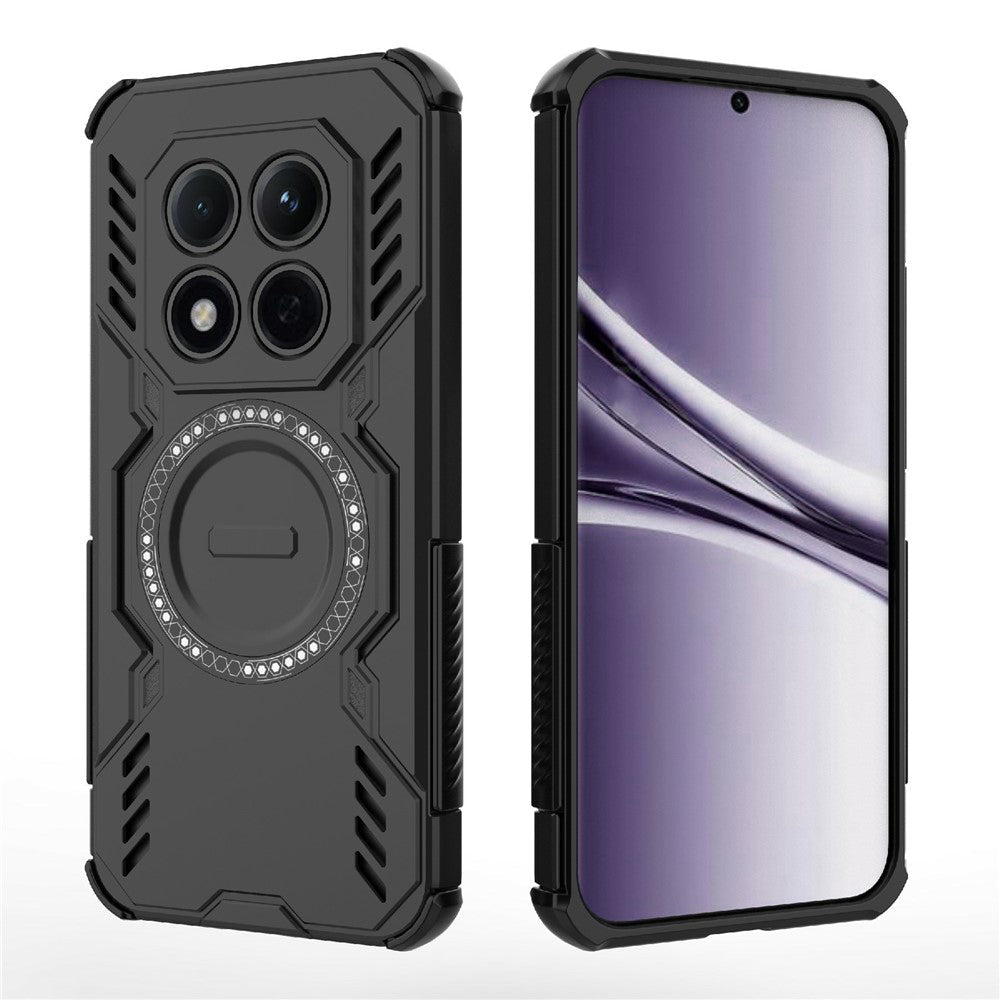 Techsuit Xiaomi Redmi Note 15 Pro 5G - Σκληρή Θήκη με Πλαίσιο Σιλικόνης και MagSafe - ArmorMag - Black