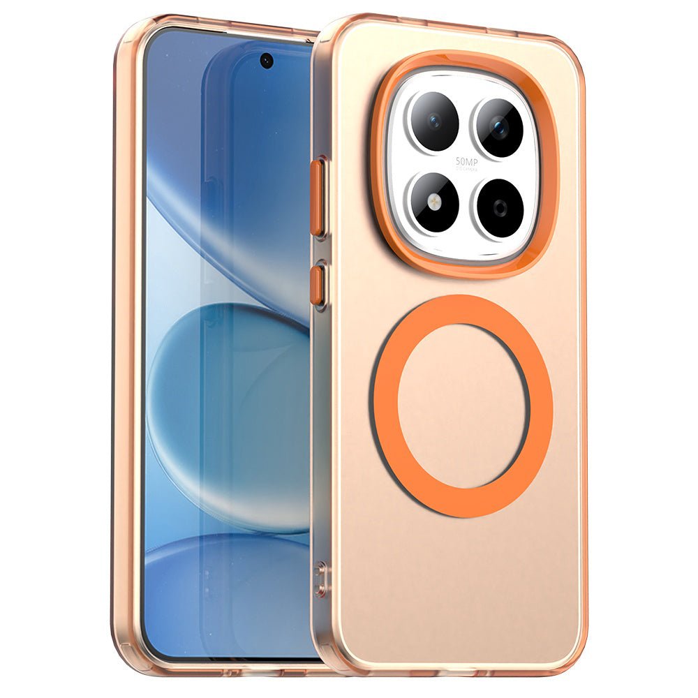 Techsuit Xiaomi Redmi Note 15 Pro 5G - Σκληρή Θήκη με Πλαίσιο Σιλικόνης και MagSafe - CandyCase MagSafe - Orange