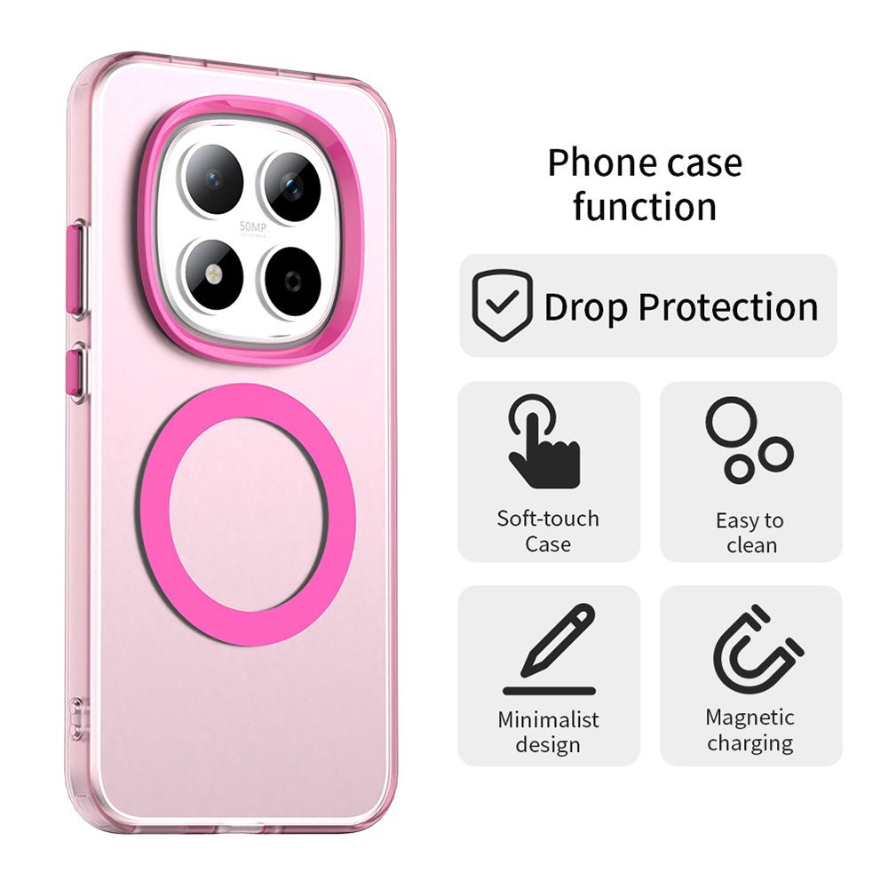 Techsuit Xiaomi Redmi Note 15 Pro 5G - Σκληρή Θήκη με Πλαίσιο Σιλικόνης και MagSafe - CandyCase MagSafe - Pink