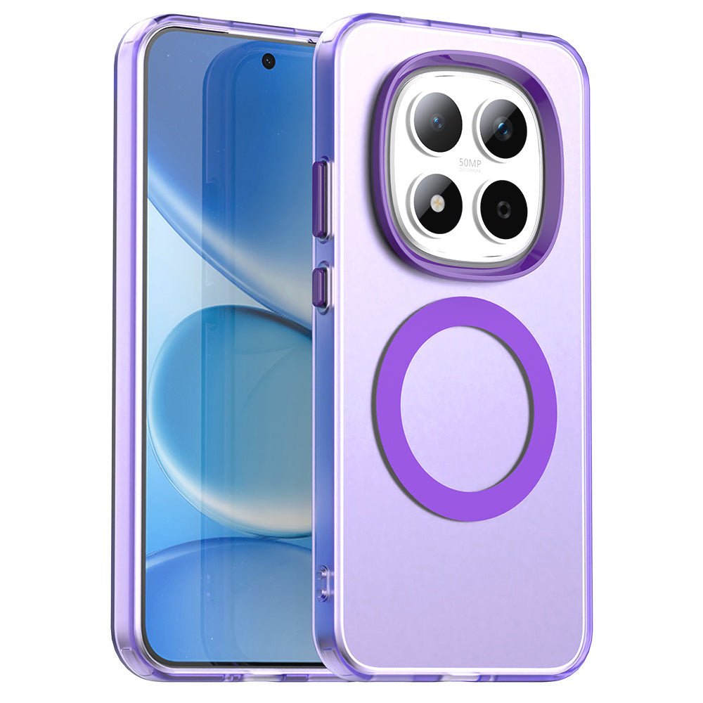 Techsuit Xiaomi Redmi Note 15 Pro 5G - Σκληρή Θήκη με Πλαίσιο Σιλικόνης και MagSafe - CandyCase MagSafe - Purple