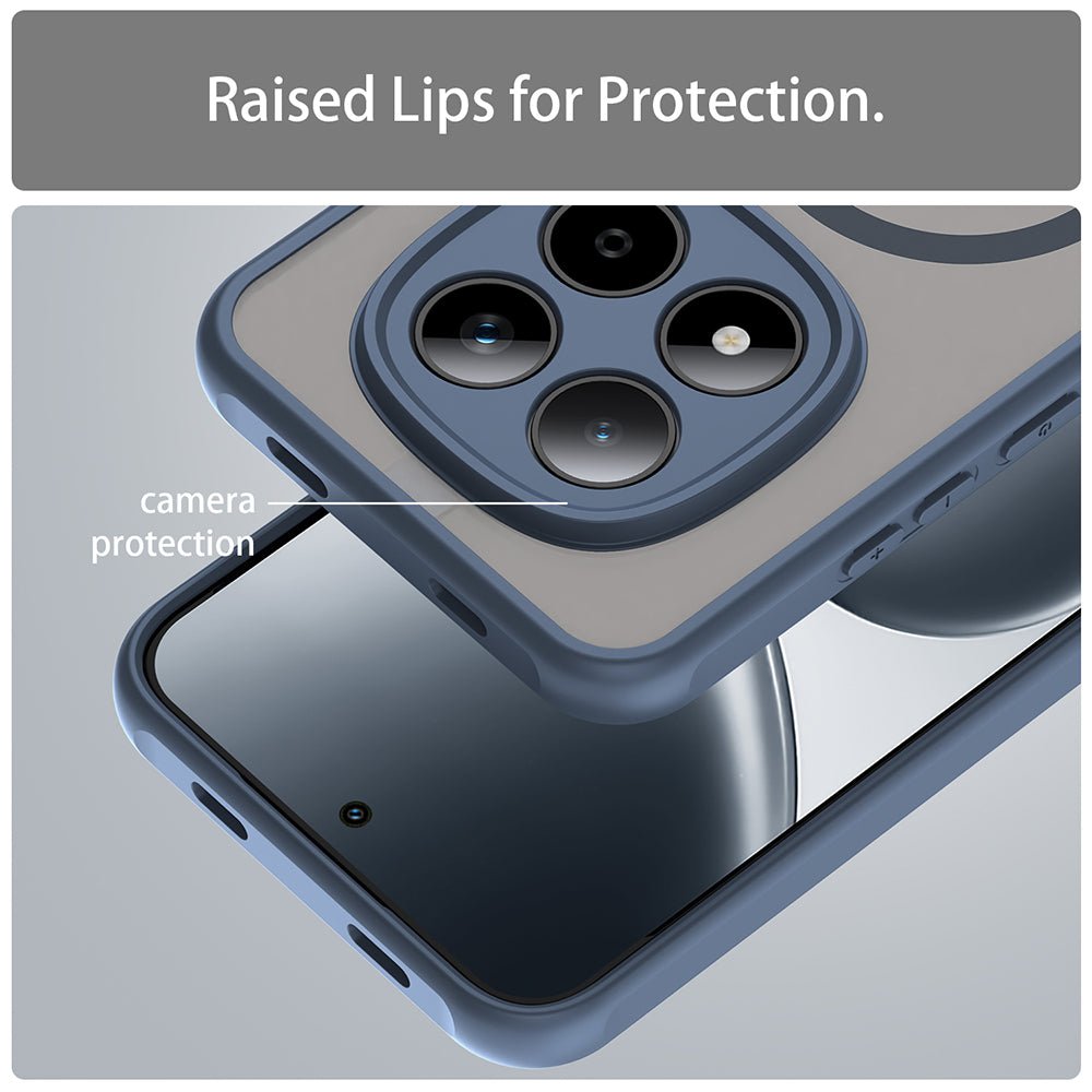 Techsuit Xiaomi Redmi Note 15 Pro 5G - Σκληρή Θήκη με Πλαίσιο Σιλικόνης και MagSafe - HaloFrost II MagSafe - Navy Blue