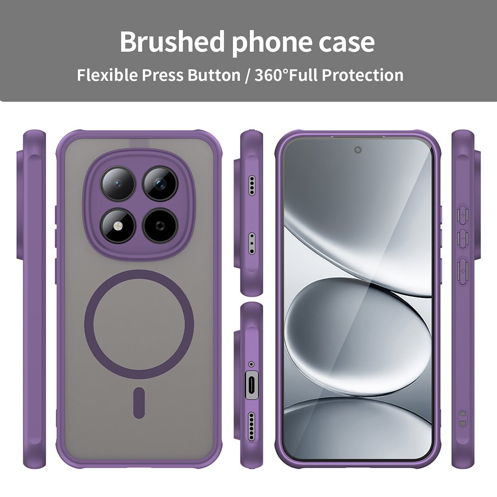 Techsuit Xiaomi Redmi Note 15 Pro 5G - Σκληρή Θήκη με Πλαίσιο Σιλικόνης και MagSafe - HaloFrost II MagSafe - Purple