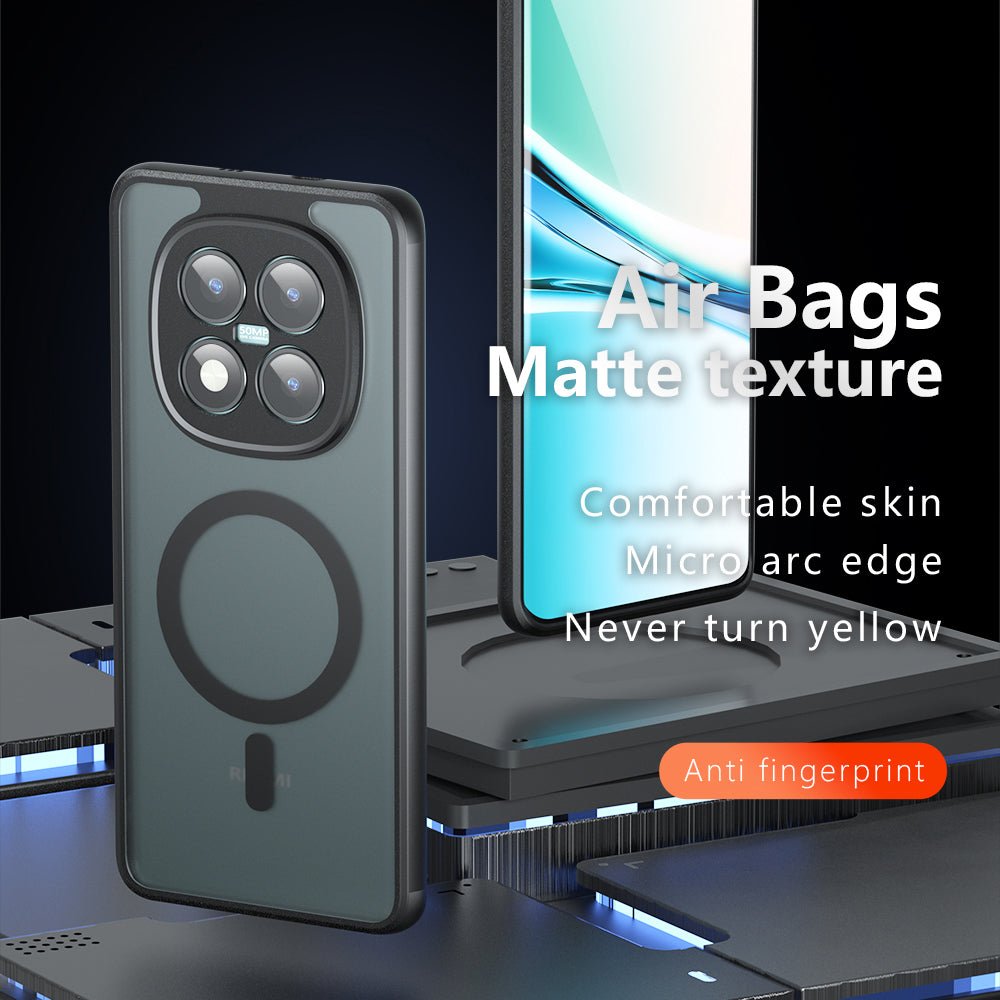 Techsuit Xiaomi Redmi Note 15 Pro 5G - Σκληρή Θήκη με Πλαίσιο Σιλικόνης και MagSafe - PureFrost MagSafe - Frosted Black