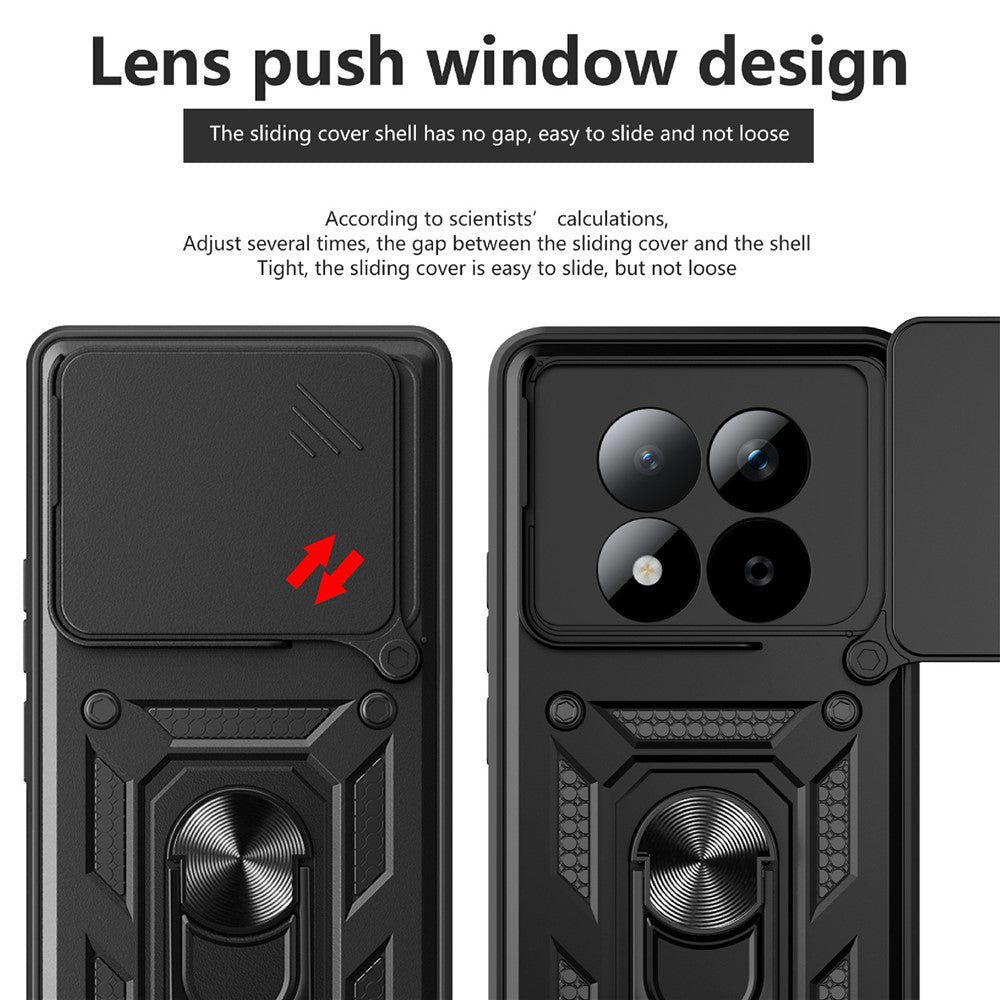 Techsuit Xiaomi Redmi Note 15 Pro 5G - Σκληρή Θήκη με Προστασία Καμερών και Δαχτυλίδι Συγκράτησης - CamShield Series - Black