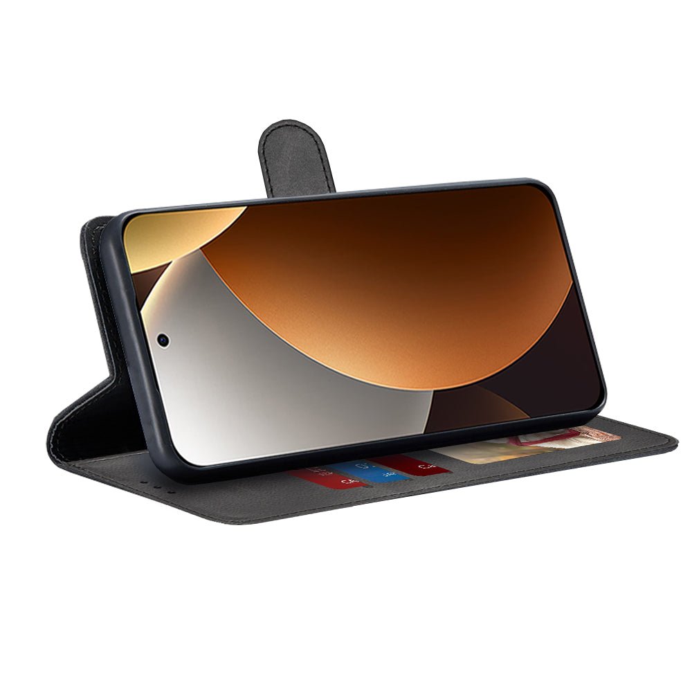 Techsuit Xiaomi Redmi Note 15 Pro 5G - Θήκη Πορτοφόλι από Δερματίνη με Stand - Diary Book - Black