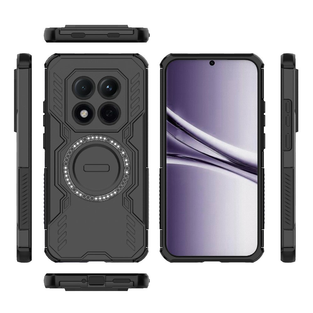 Techsuit Xiaomi Redmi Note 15 Pro Plus 5G / Poco M8 Pro 5G - Σκληρή Θήκη με Πλαίσιο Σιλικόνης και MagSafe - ArmorMag - Black