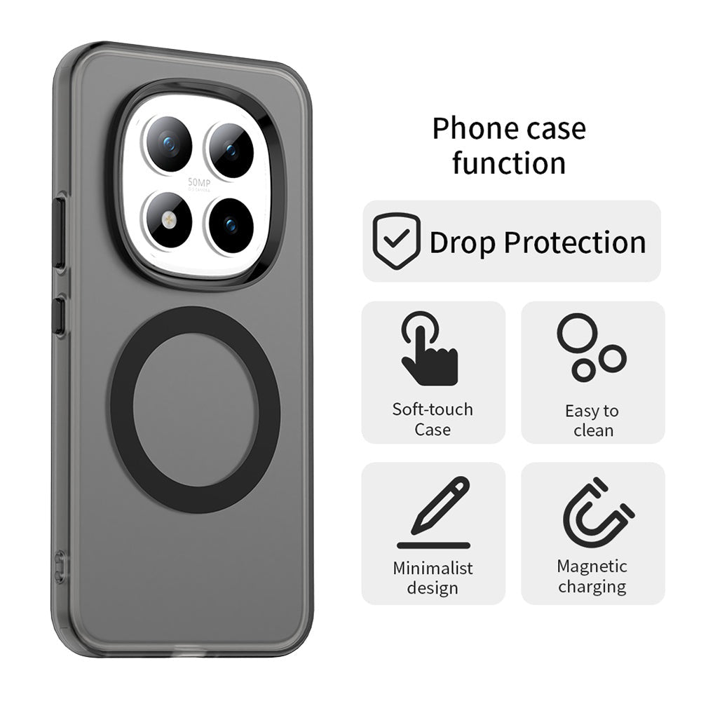 Techsuit Xiaomi Redmi Note 15 Pro Plus 5G / Poco M8 Pro 5G - Σκληρή Θήκη με Πλαίσιο Σιλικόνης και MagSafe - CandyCase MagSafe - Black