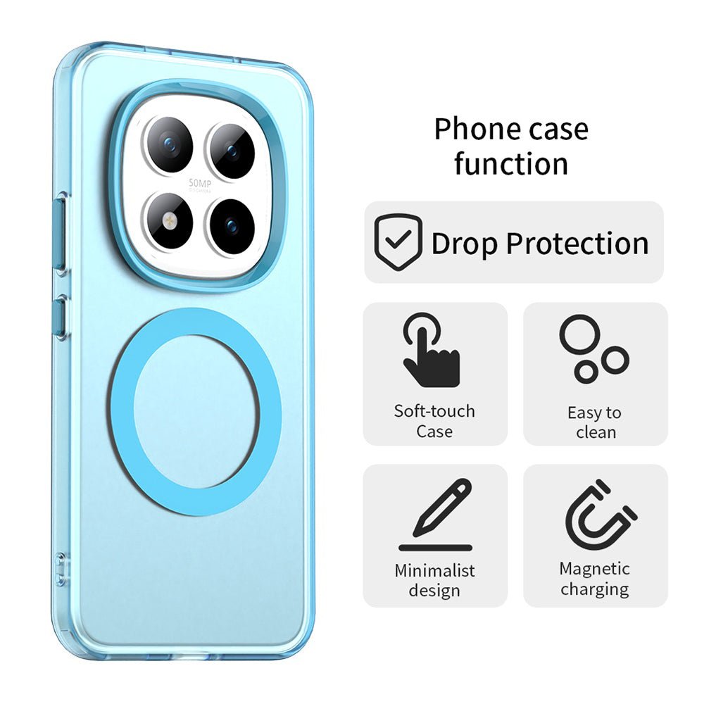 Techsuit Xiaomi Redmi Note 15 Pro Plus 5G / Poco M8 Pro 5G - Σκληρή Θήκη με Πλαίσιο Σιλικόνης και MagSafe - CandyCase MagSafe - Blue
