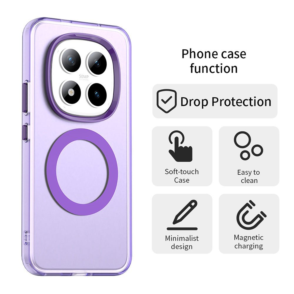 Techsuit Xiaomi Redmi Note 15 Pro Plus 5G / Poco M8 Pro 5G - Σκληρή Θήκη με Πλαίσιο Σιλικόνης και MagSafe - CandyCase MagSafe - Purple