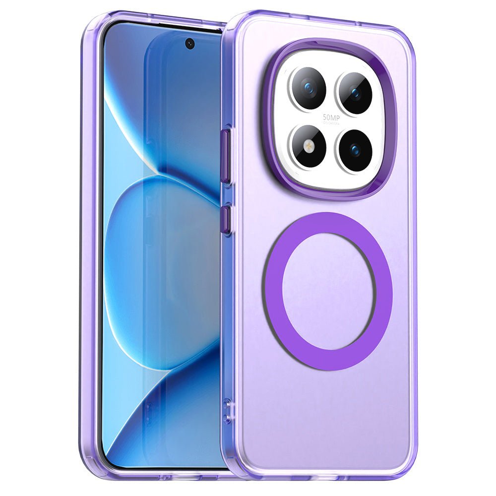 Techsuit Xiaomi Redmi Note 15 Pro Plus 5G / Poco M8 Pro 5G - Σκληρή Θήκη με Πλαίσιο Σιλικόνης και MagSafe - CandyCase MagSafe - Purple