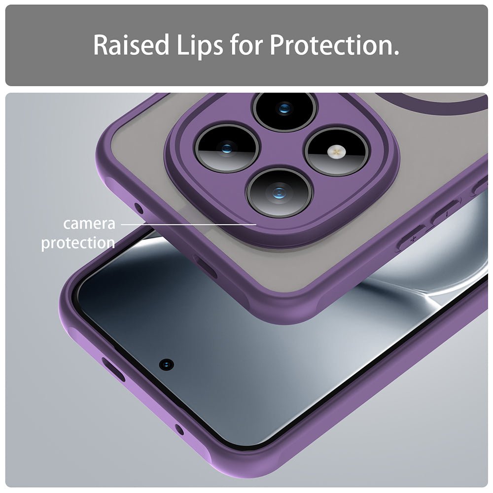 Techsuit Xiaomi Redmi Note 15 Pro Plus 5G / Poco M8 Pro 5G - Σκληρή Θήκη με Πλαίσιο Σιλικόνης και MagSafe - HaloFrost II MagSafe - Purple
