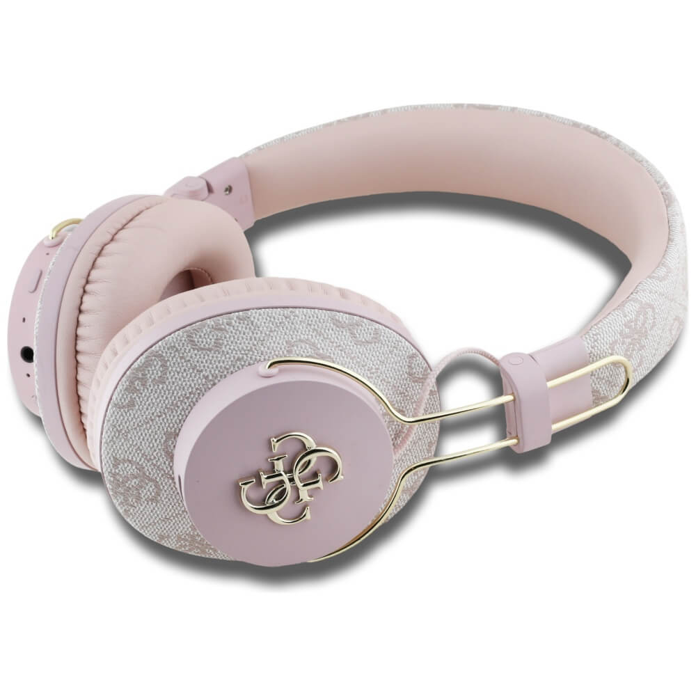 Guess Over-Ear Metal 4G Logo - Ασύρματα Bluetooth Ακουστικά - Pink