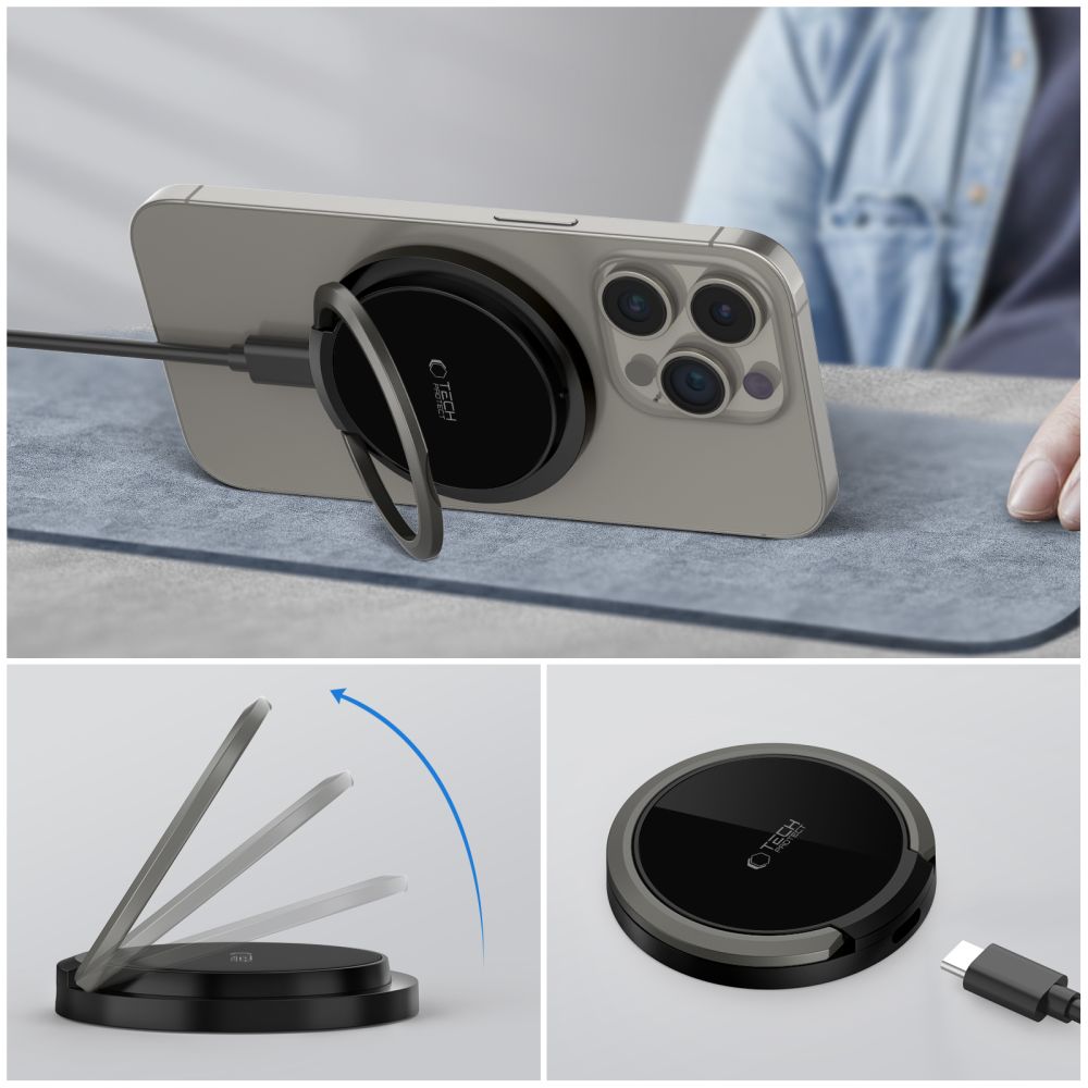 Tech-Protect QI15W-A33 15W Ασύρματος Φορτιστής MagSafe - Black